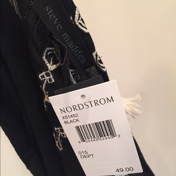 Steve Madden Lolita Pointed Back Fringe Wrap - Picture 6 of 6